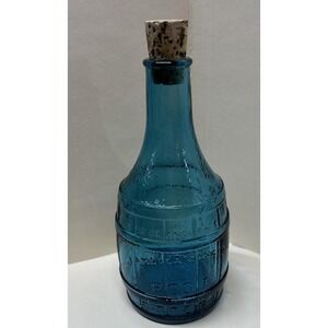 WHEATON, N J: ROOT BITTERS DR. CHANDLER'S JAMICAN GINGER GLASS BOTTLE TEAL BLUE